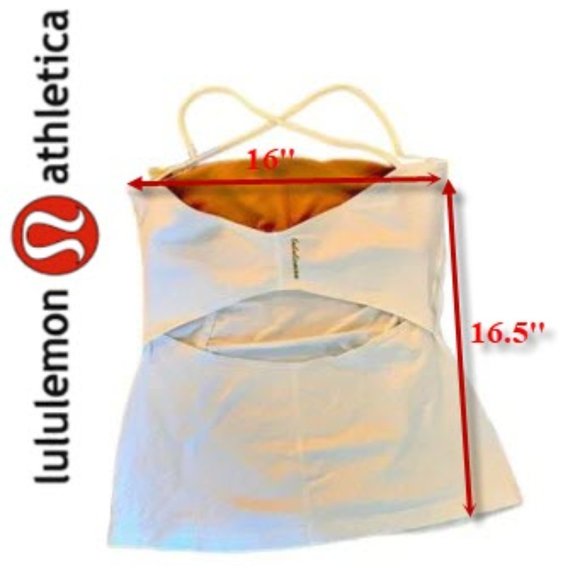🔴Lululemon - Exquisite White Crossback Ruched Front wi Back Opening Tank - SZ S - Picture 1 of 12